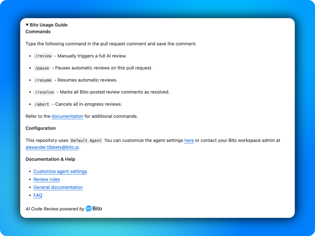 New comments in Bito