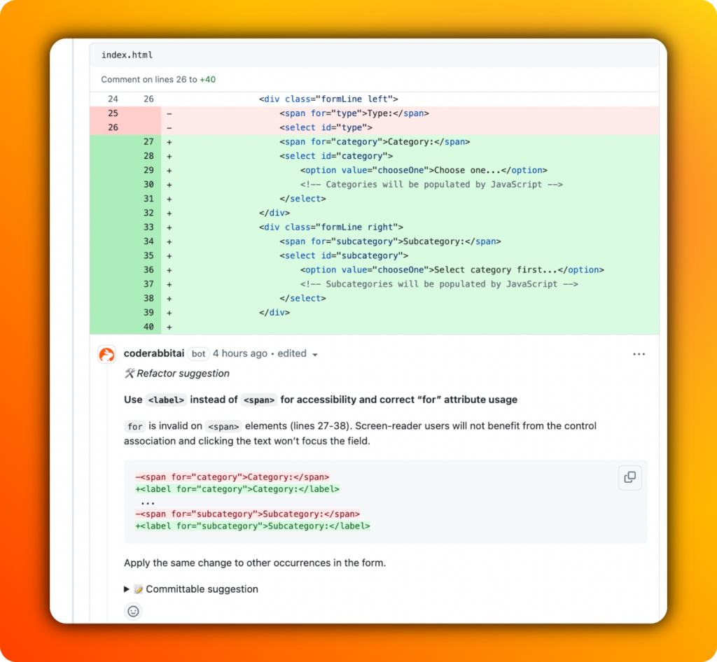 Code suggestions by CodeRabbit
