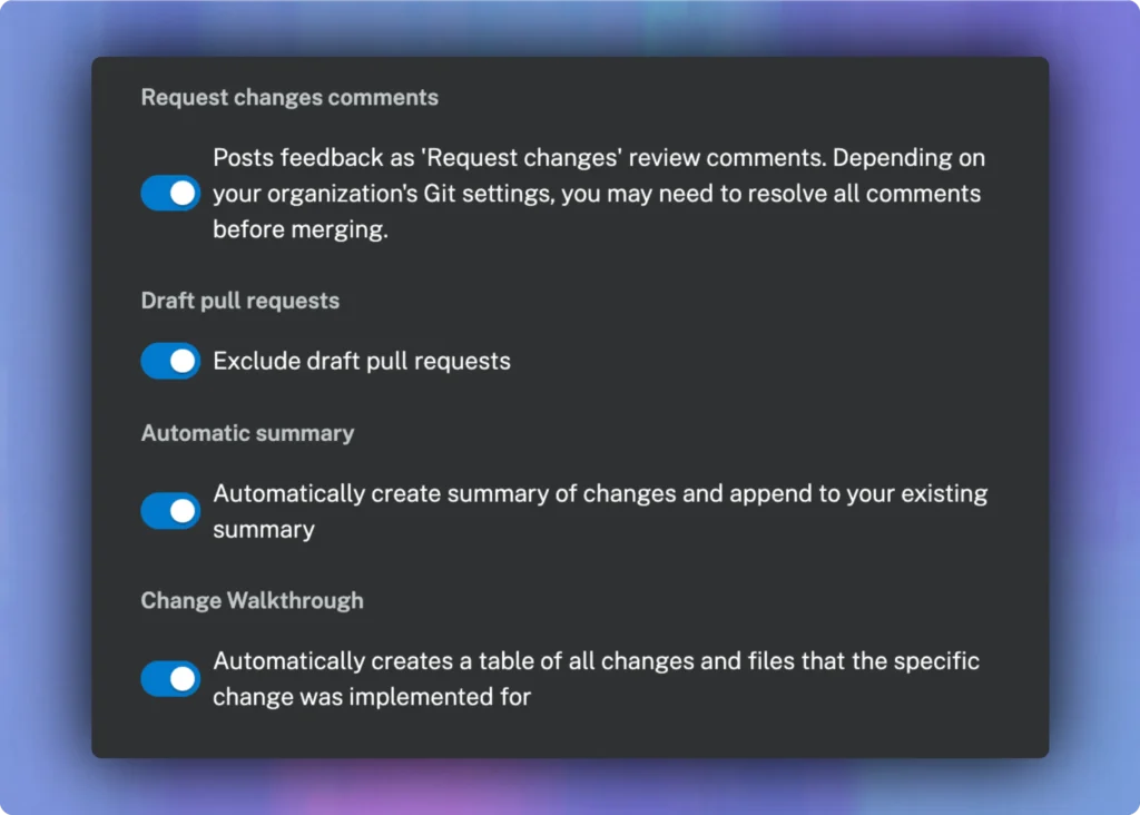 Exclude draft pull request setting