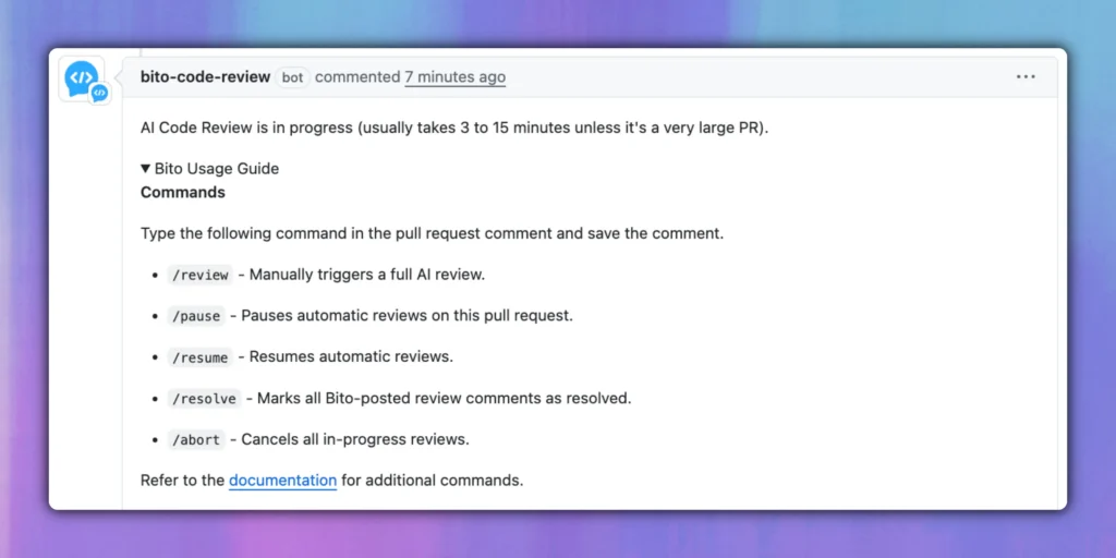 List of Bito's commands