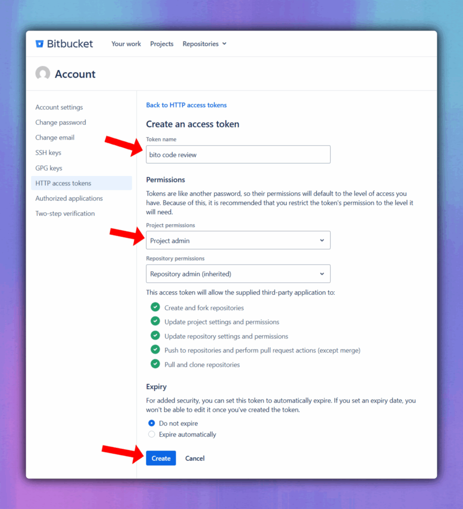 Login to bitbucket