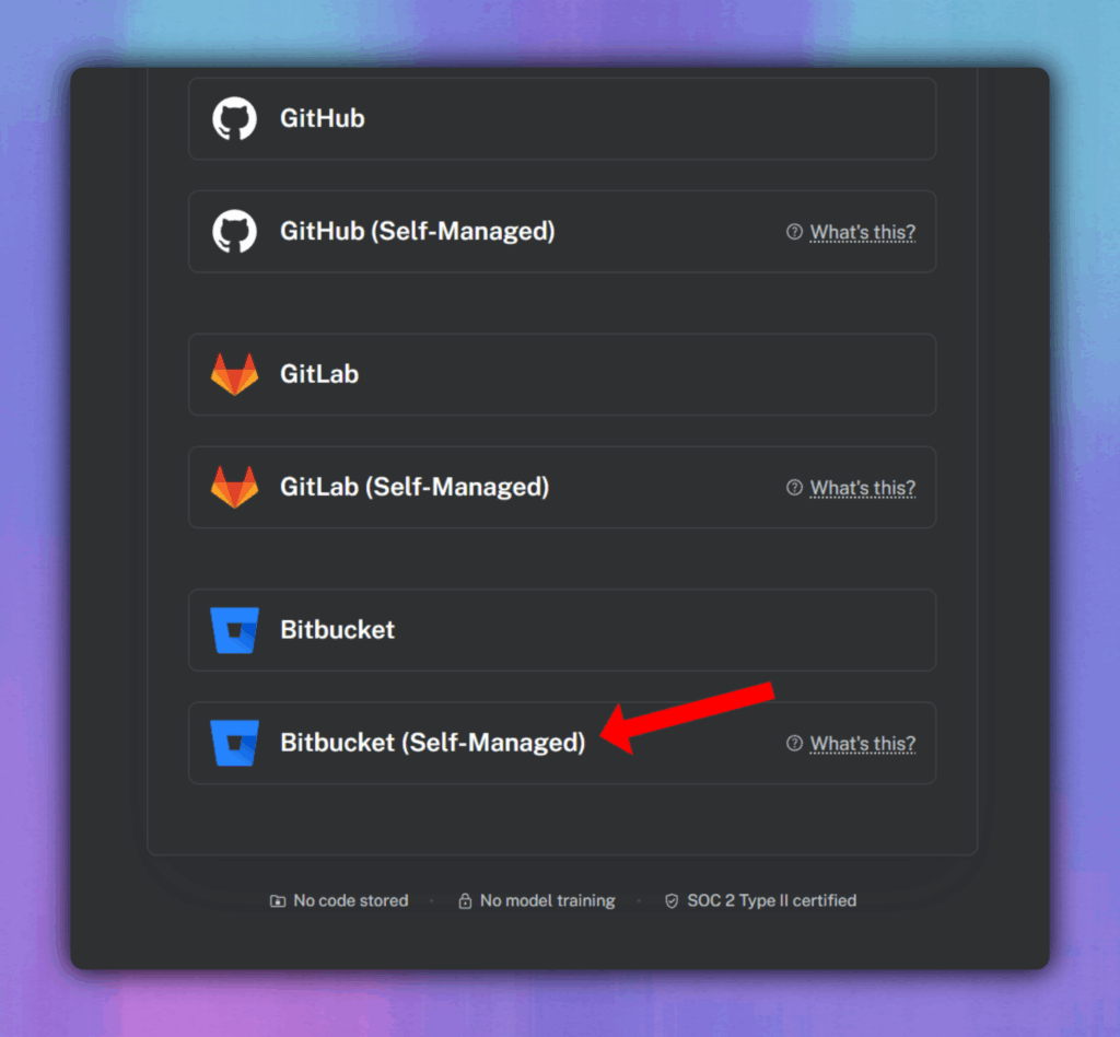 git providers supported by Bito
