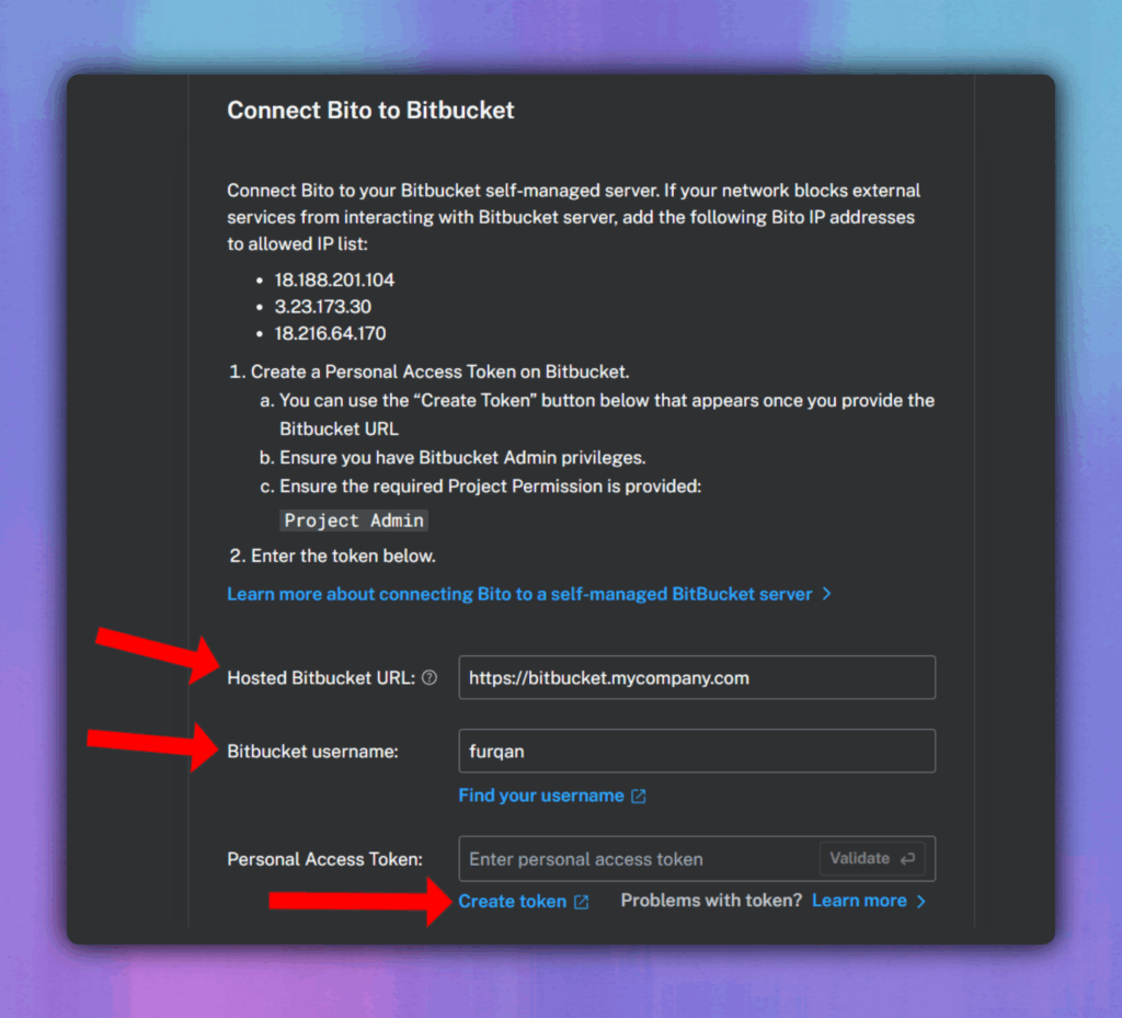 whitelist Bito’s gateway IP